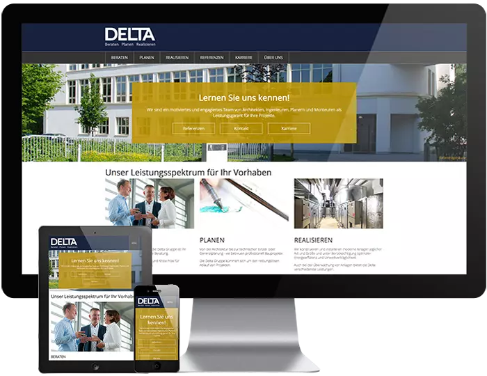 Die Delta Gruppe bekommt einen responsiven Unternehmensauftritt im Internet