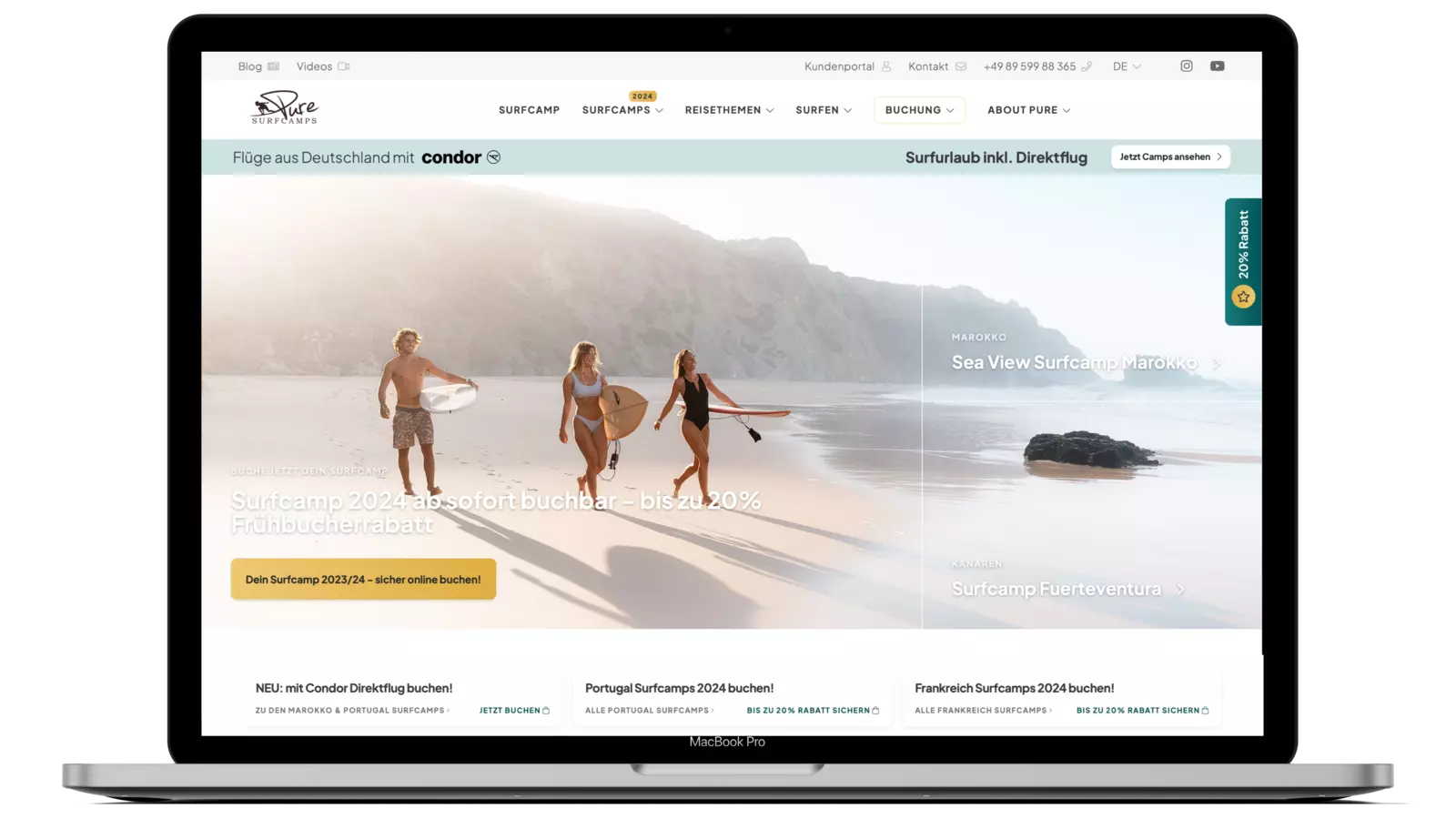 Website Pure Surfcamps