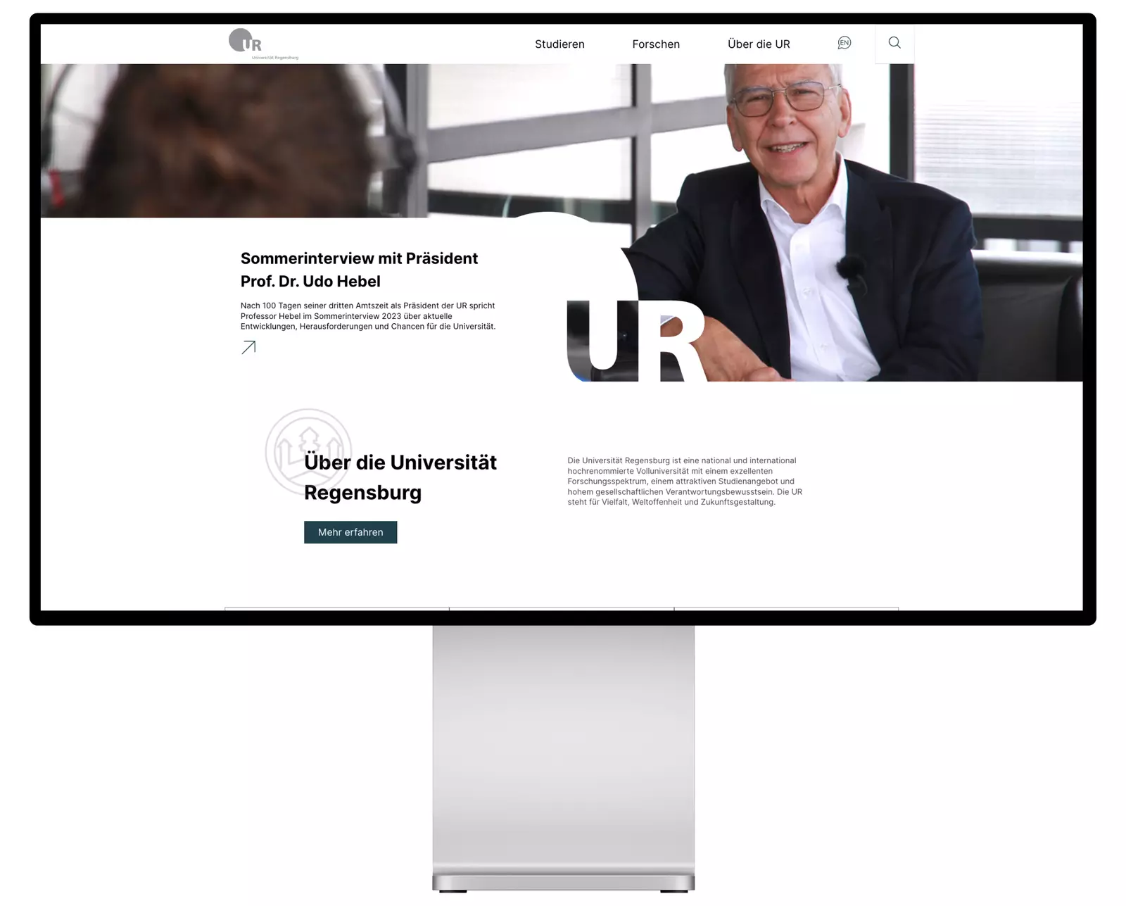 Neues Design der Universität Regensburg