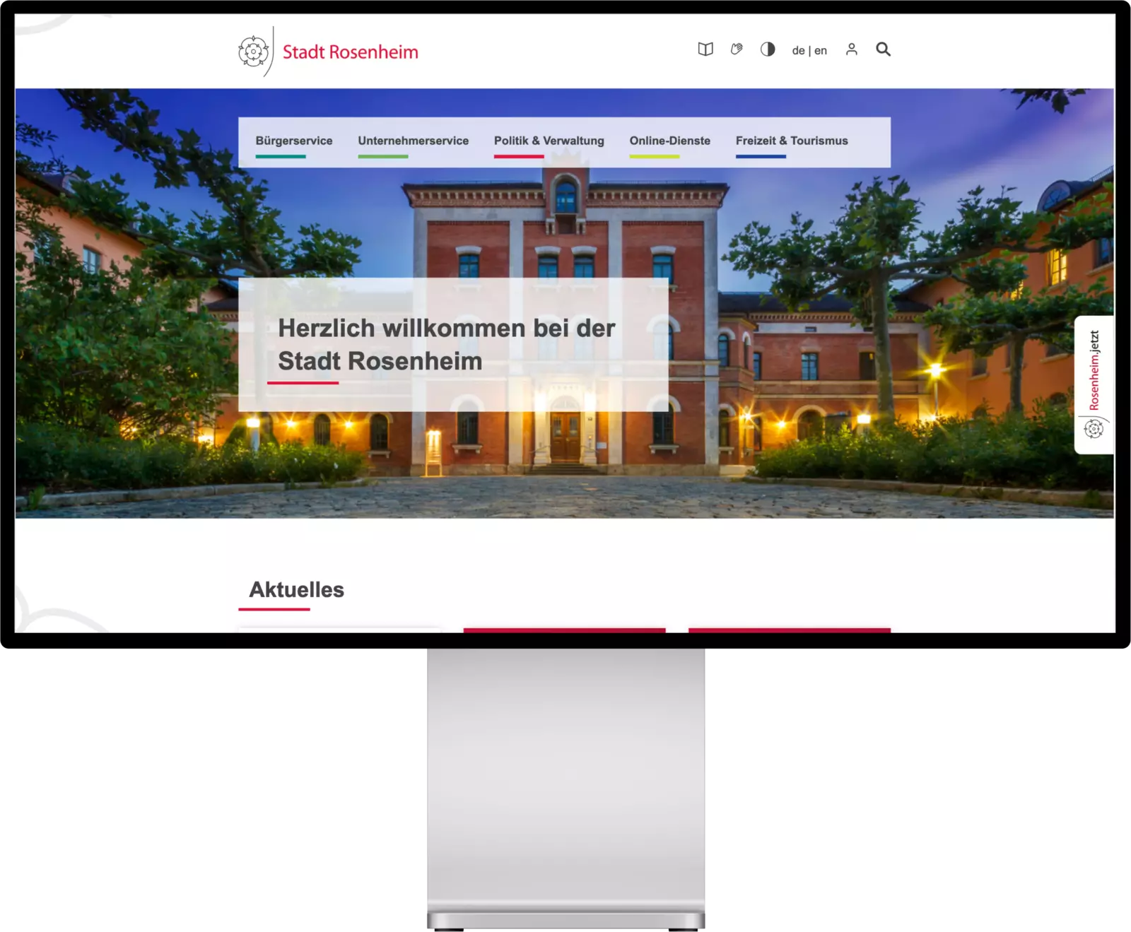 Neue Website für die Stadt Rosenheim