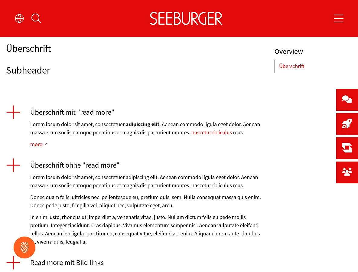 Content Element zur Darstellung einer aufklappbaren Liste