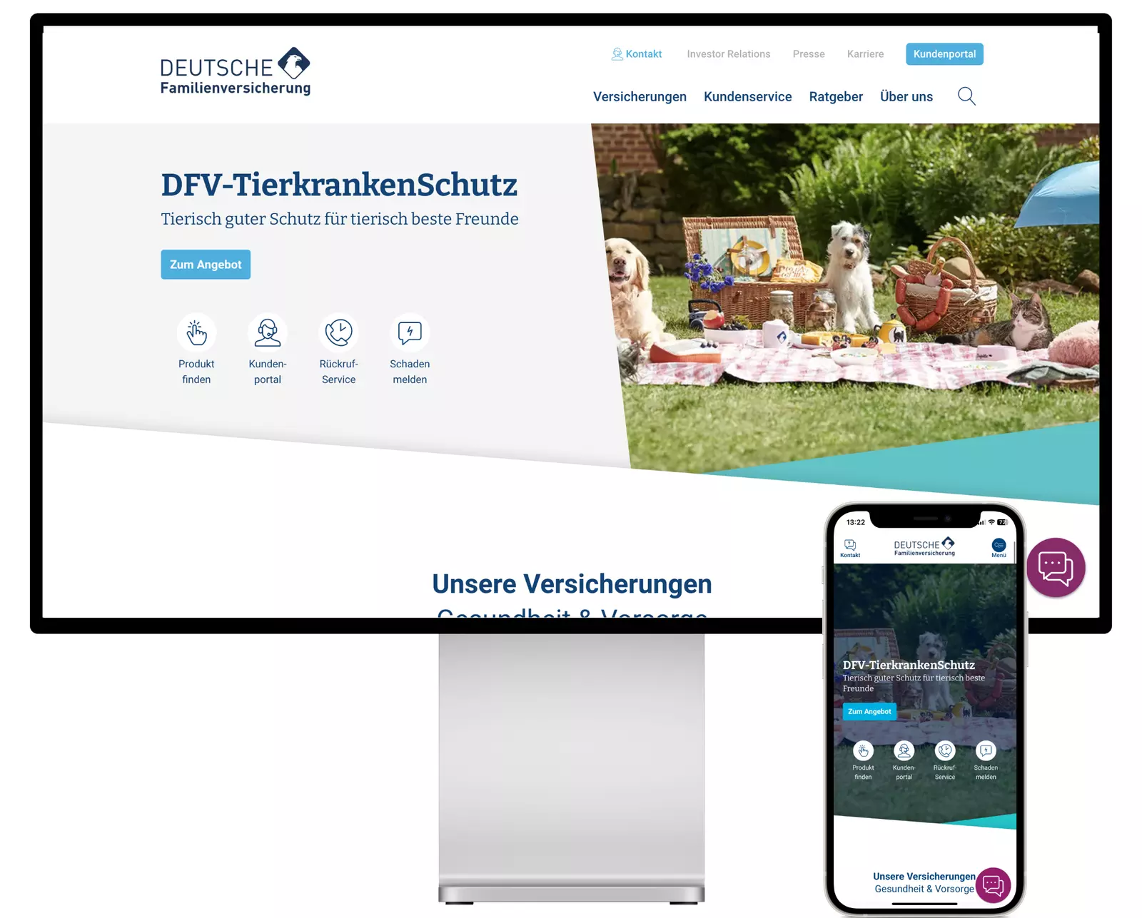 Die Website der Deutschen Familienversicherung basiert auf TYPO3