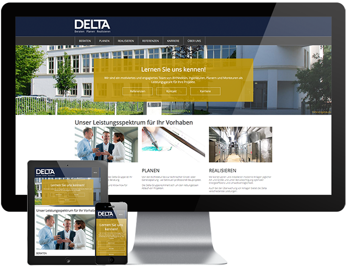 Die Delta Gruppe bekommt einen responsiven Unternehmensauftritt im Internet